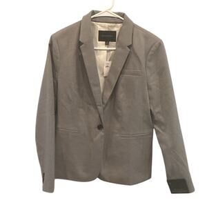 Banana Republic Womens Single Breasted Blazer Size 8 Grey Workwear Corporate NEW